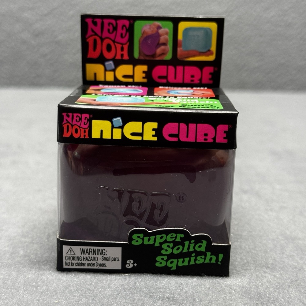 Nee Doh Nice Cube - Super Solid Squish! (Purple) - Brand New/Factory Sealed!